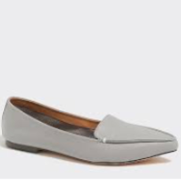 J. Crew Shoes - J.Crew Edie Leather Loafers Flats Pointed Gray 8.5